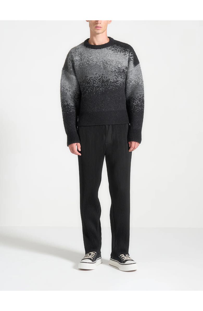 Manière De Voir Yani Ombre Wool Crewneck Sweater, Main, color, Grey