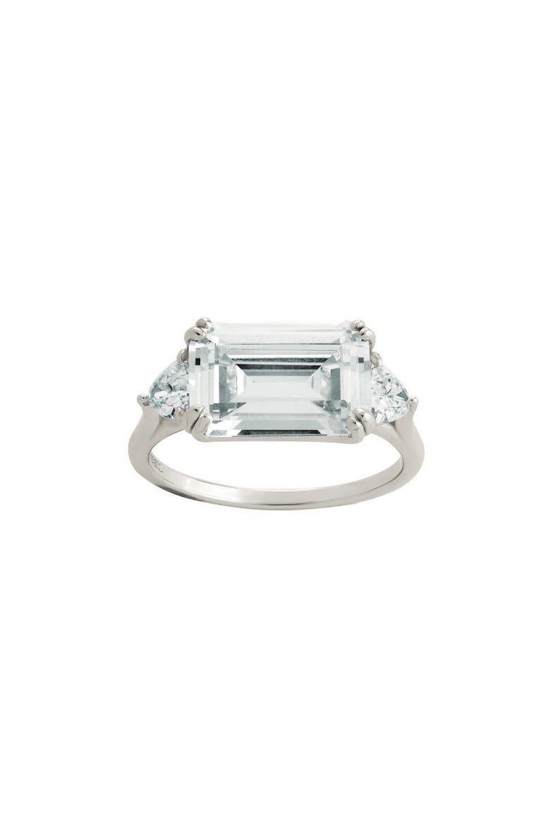 Cubic Zirconia Ring, Main, color, SILVER