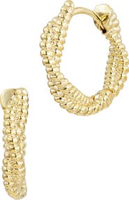 SAVVY CIE JEWELS Double Twist Hoop Earrings