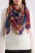 Vince Camuto Plaid Triangular Scarf