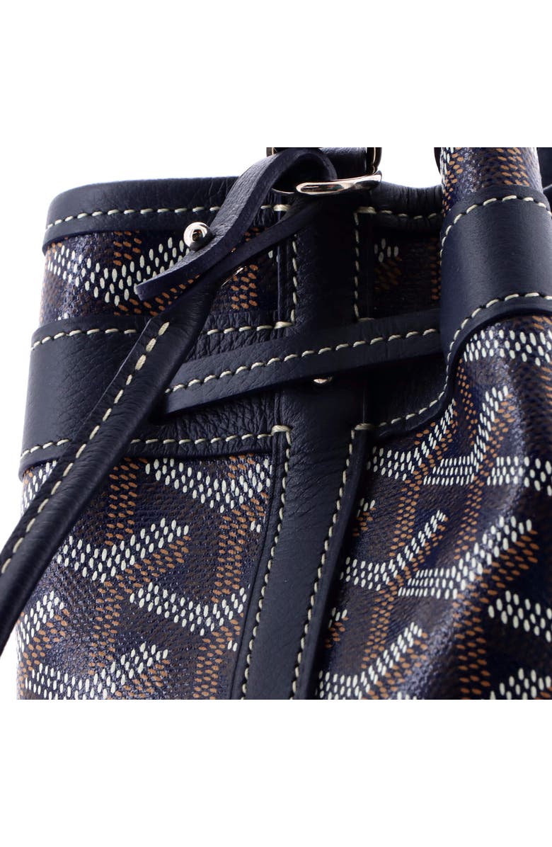 Pre-Owned Goyard Petit Flot Bucket Bag Coated Canvas Mini, Alternate, color, Blue