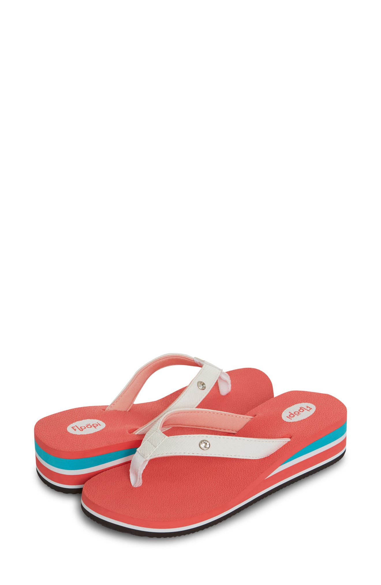 Flip Flop Wedge Sandal, Alternate, color, RED