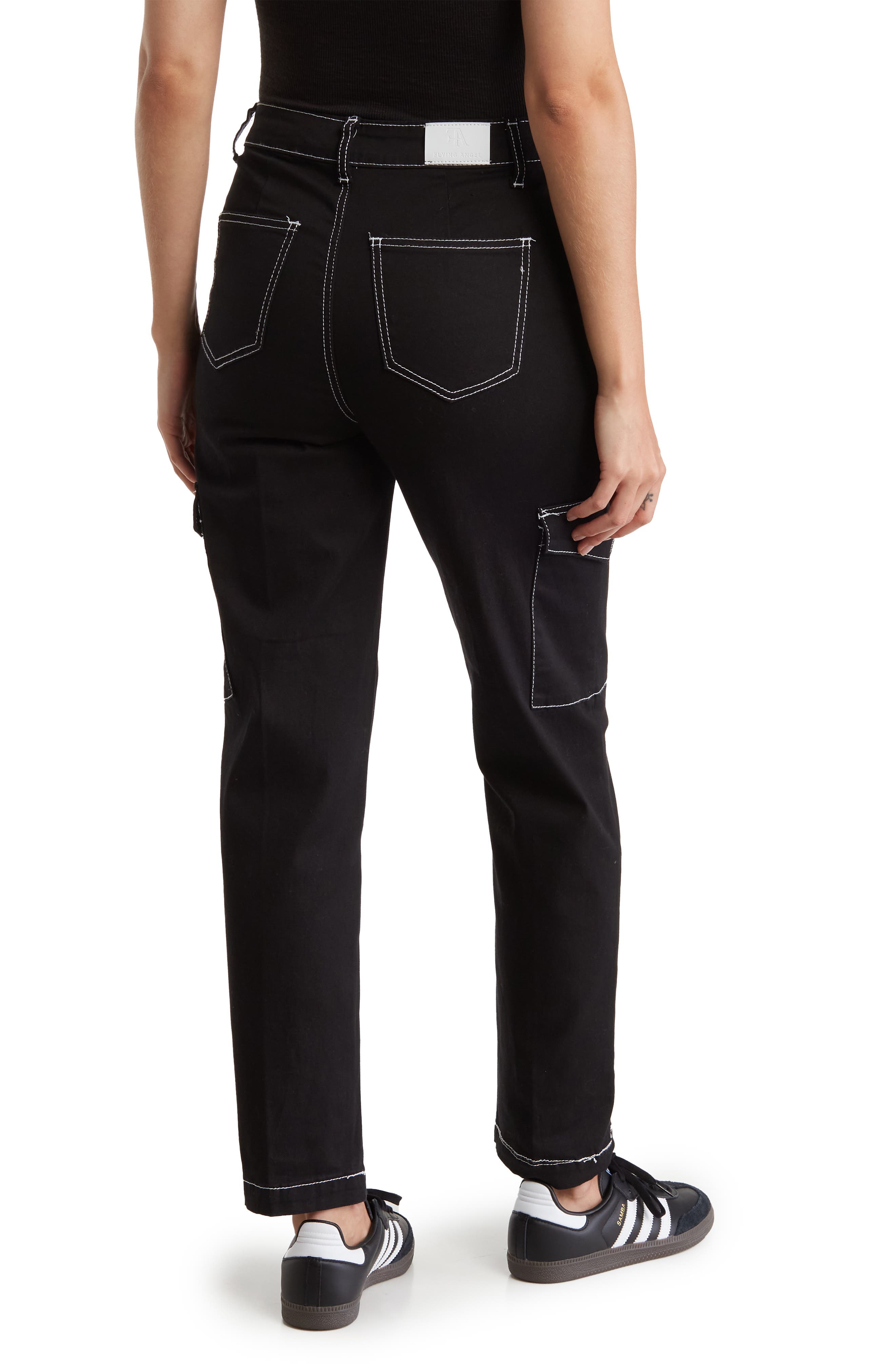FLYING ANGEL Gogo Stretch Cotton Twill Cargo Pants (Women) | Nordstromrack