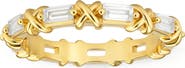 Queen Jewels Baguette Cubic Zirconia X Eternity Band