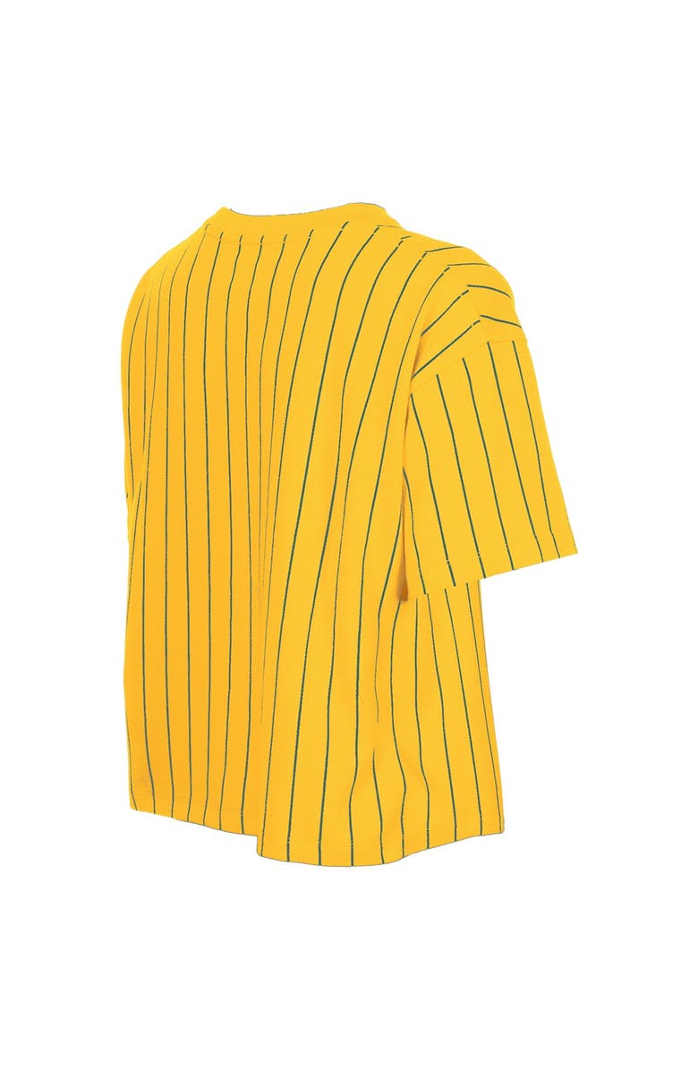 New Era Women's New Era  Yellow Boston Red Sox 2025 City Connect Pinstripe T-Shirt, Alternate, color, Yellow