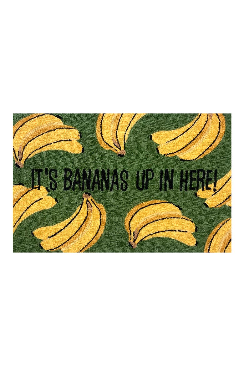 It's Bananas Up in Here Door Mat, Main, color, FERN YELLOW