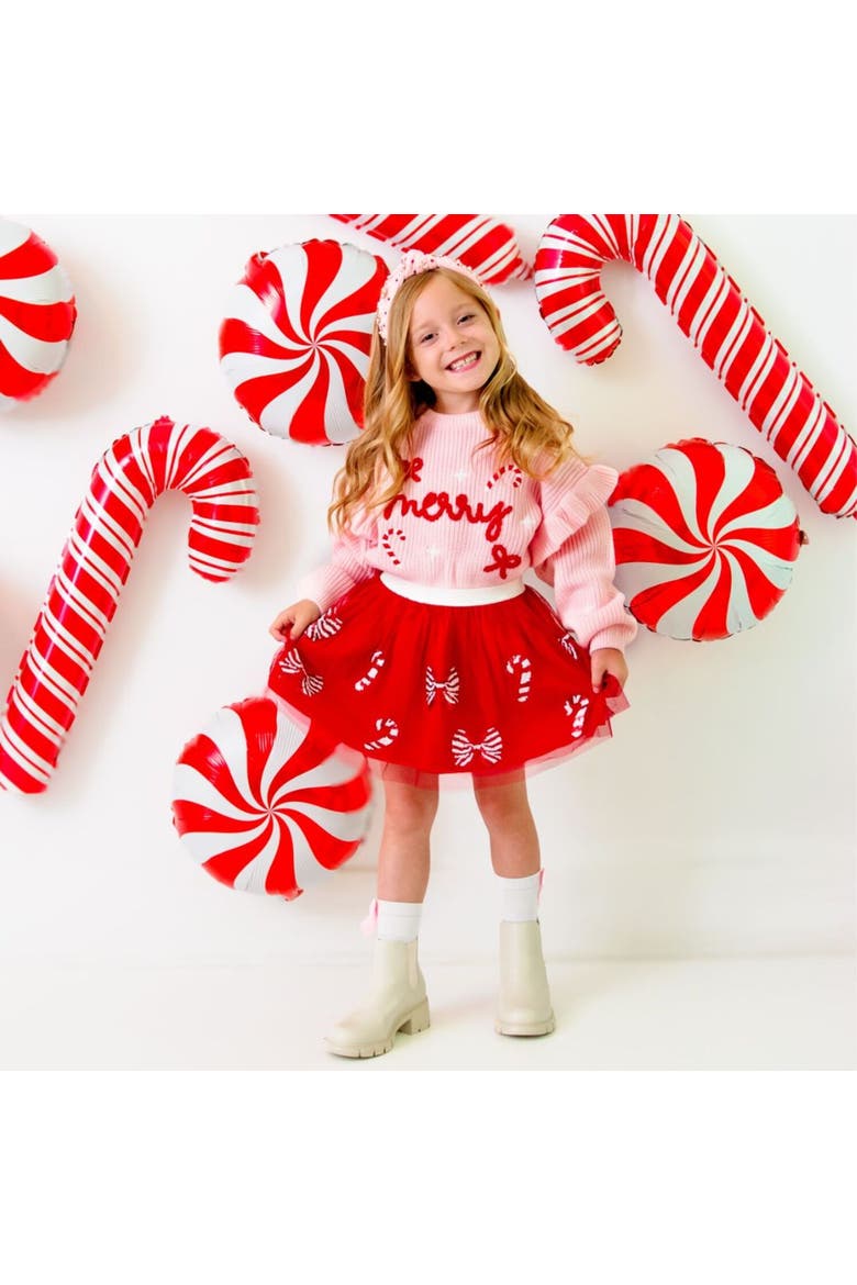 Candy Cane Christmas Gemstone Headband, Alternate, color, Pink
