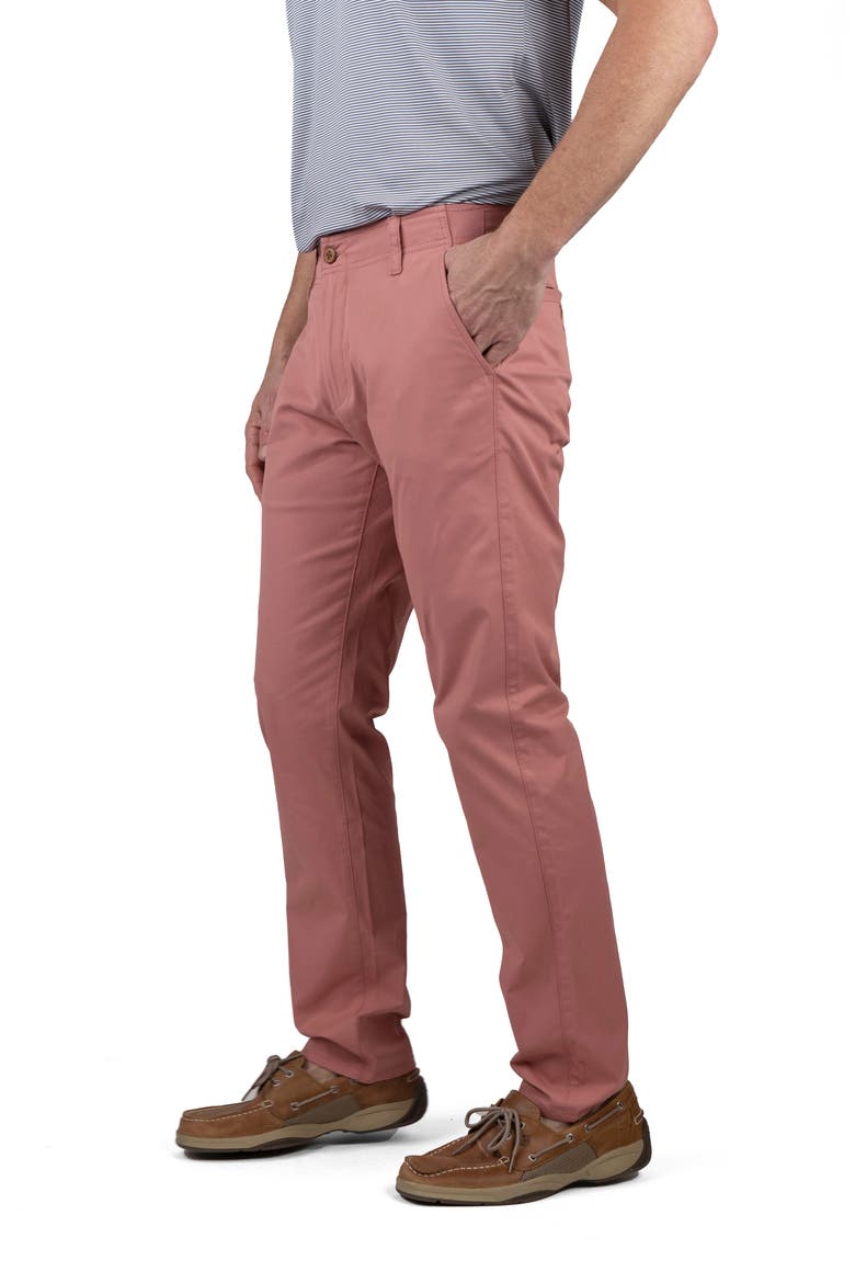 Straight Leg Stretch Cotton Blend Chino Pants, Alternate, color, NANTUCKET RED
