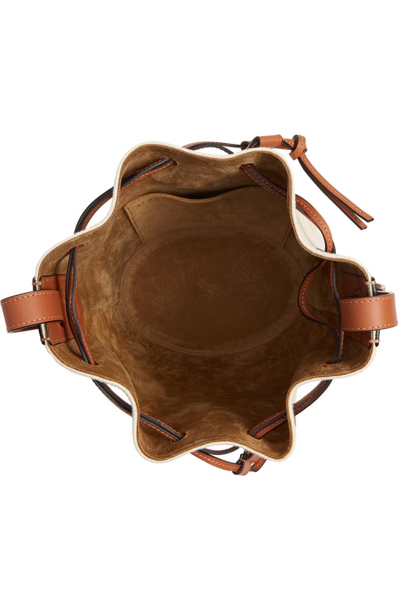 Loewe Small Balloon Woven Cotton & Leather Bucket Bag, Alternate, color,