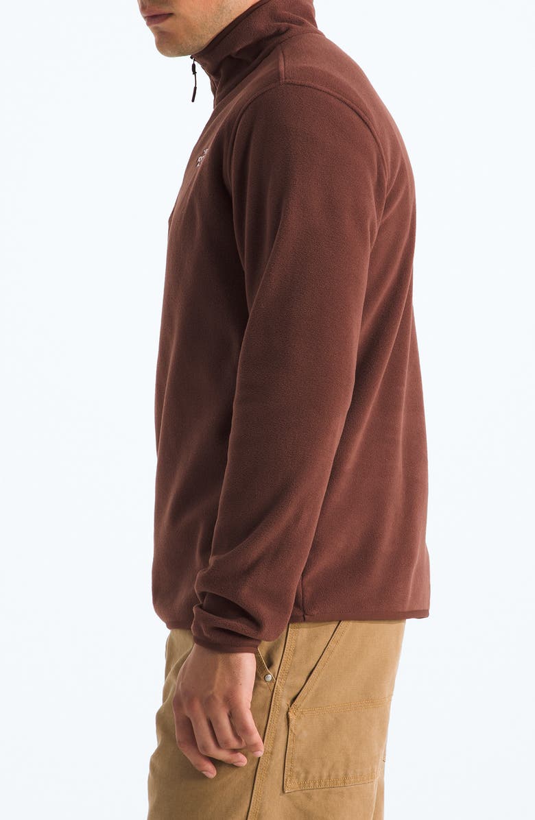 The North Face Glacier Fleece Quarter Zip Pullover, Alternate, color, Ember Soil