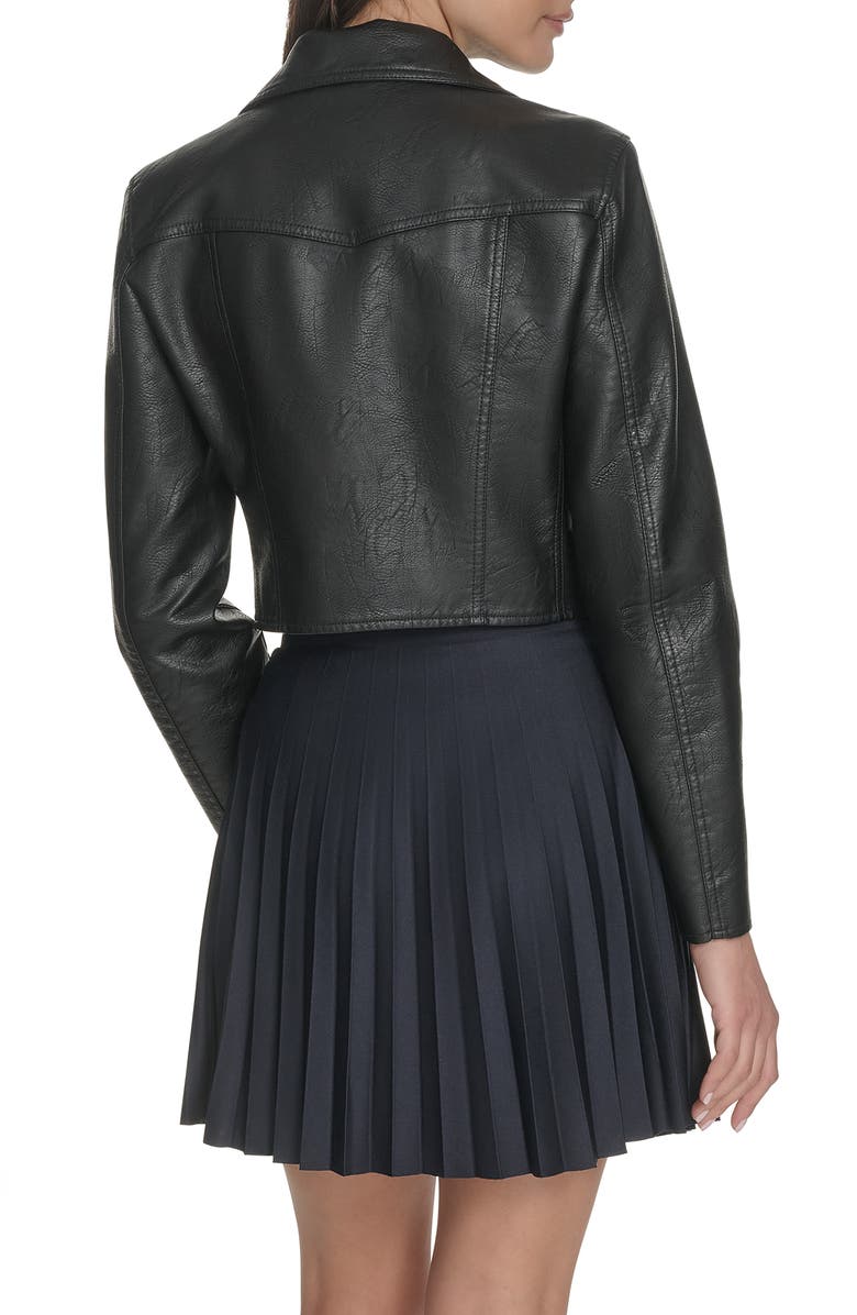 Levi's<sup>®</sup> Crop Faux Leather Moto Jacket, Alternate, color, 