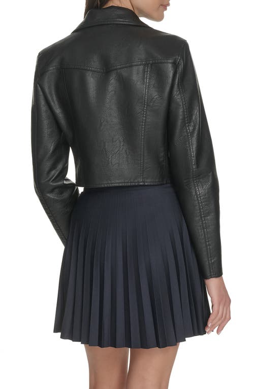 Levi's Crop Faux Leather Moto Jacket