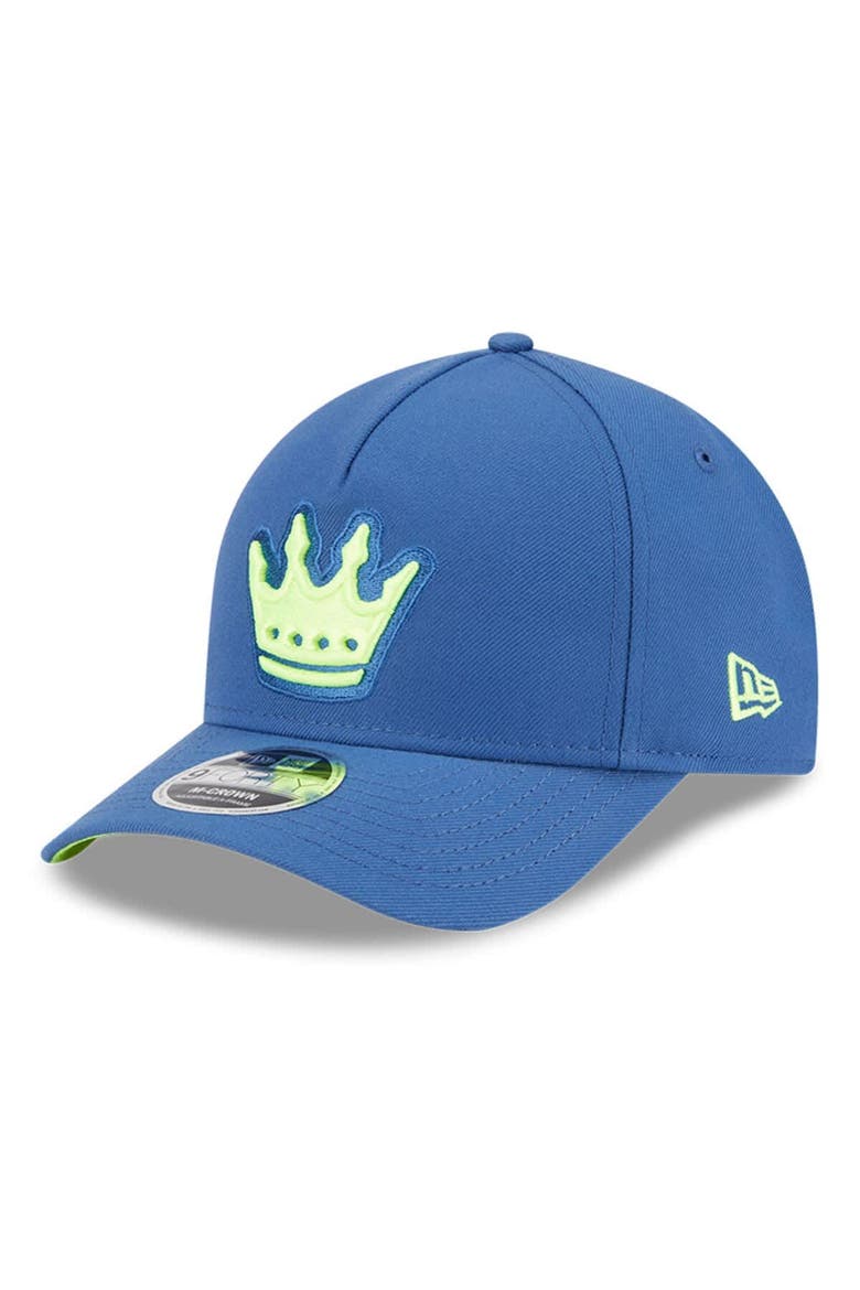 Men's New Era  Blue Charlotte FC 2025 Jersey Hook 9FORTY M-Crown Adjustable Hat, Main, color, Blue