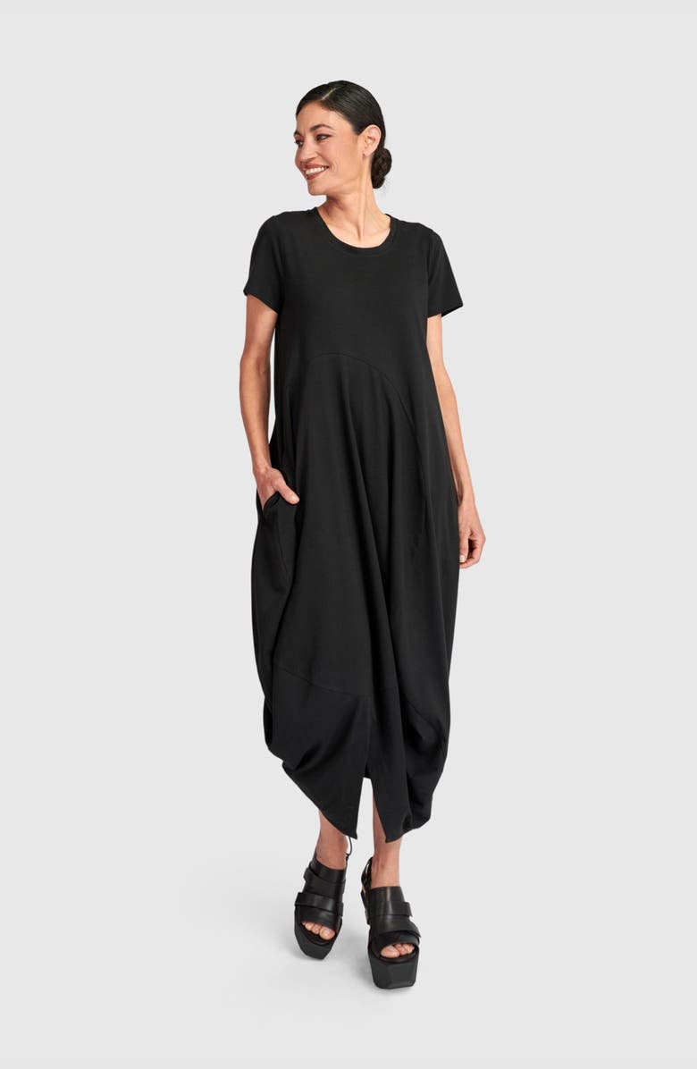 Alembika Staple Cocoon Dress, Main, color, Black