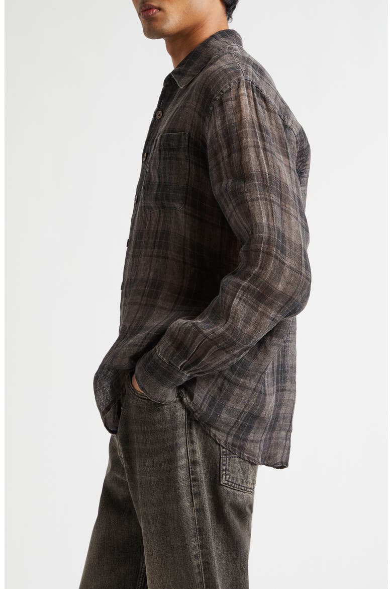 Above Check Linen Button-Up Shirt, Alternate, color, PENUMBRA CHECK SHEERCOAT LINEN