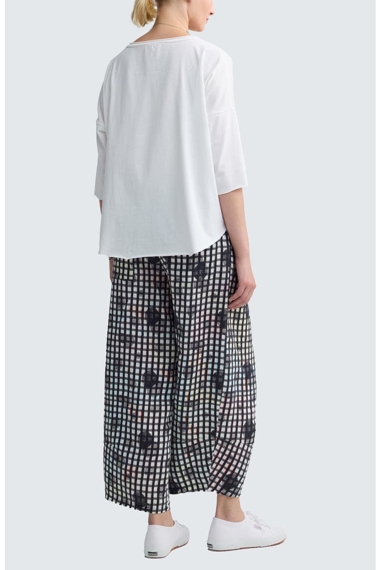 Clarisse Neon Print Linen Pants, Alternate, color, Neon Black