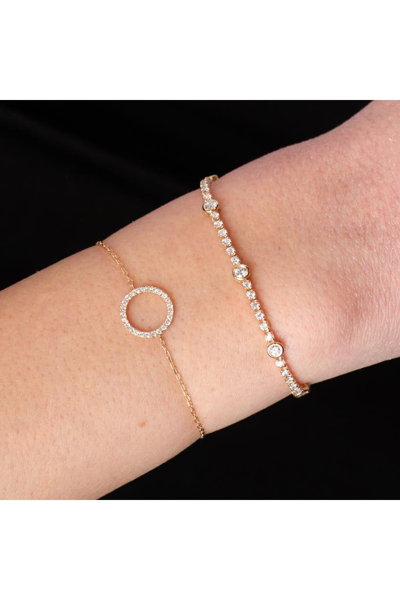 Diamond Circle Bracelet, Alternate, color, Yellow Gold