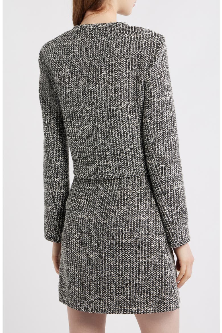 Tweed Cardigan, Alternate, color, BLACK MULTI