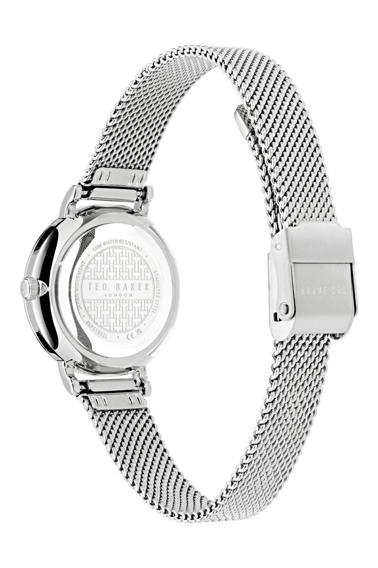 Staciie Blue Dial Bracelet Watch, 28mm, Alternate, color, SILVER