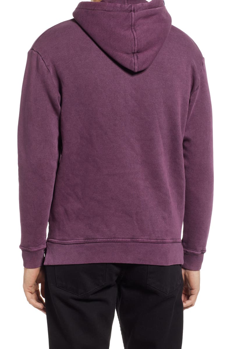 Stone Rose Men's Acid Wash Fleece Hoodie, Alternate, color,