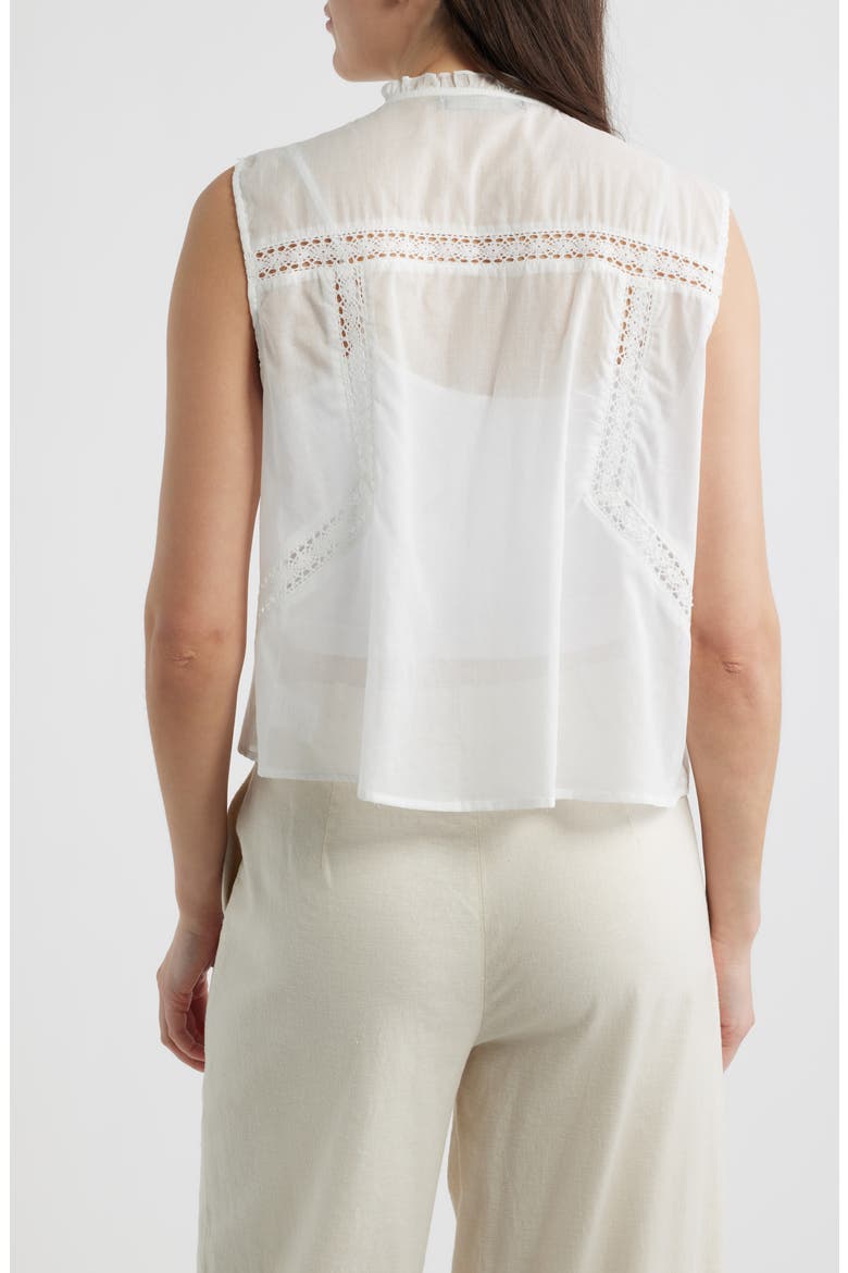 Rodas Lace Sleeveless Top, Alternate, color, ECRU