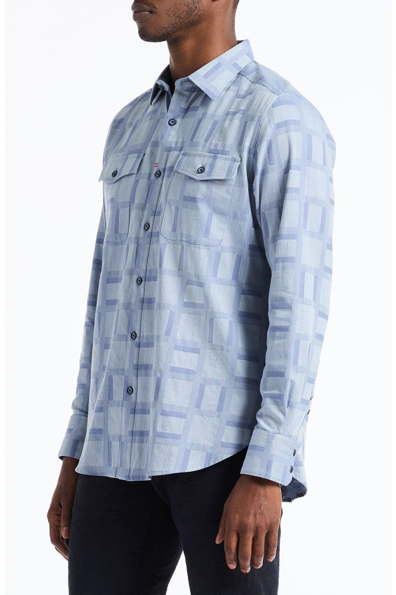 Eaton Long Sleeve Button-Up Shirt, Alternate, color, GREY