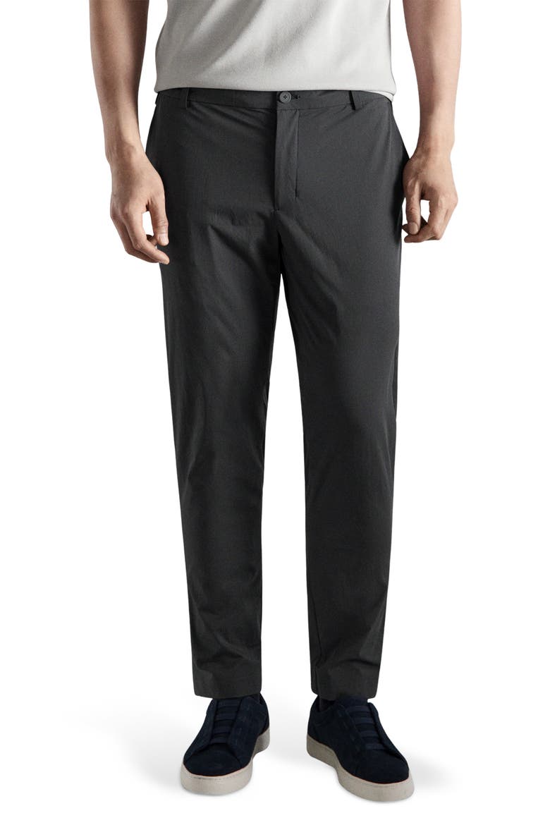 Water Repellent Slim Fit Pants, Main, color, DARK HEATHER GREY