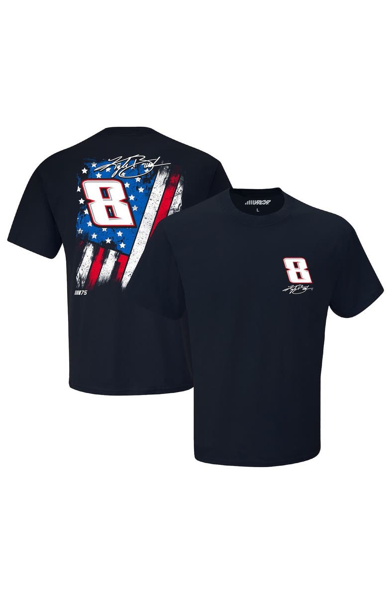 NASCAR Men's Richard Childress Racing Team Collection Navy Kyle Busch Exclusive Tonal Flag T-Shirt, Main, color, 