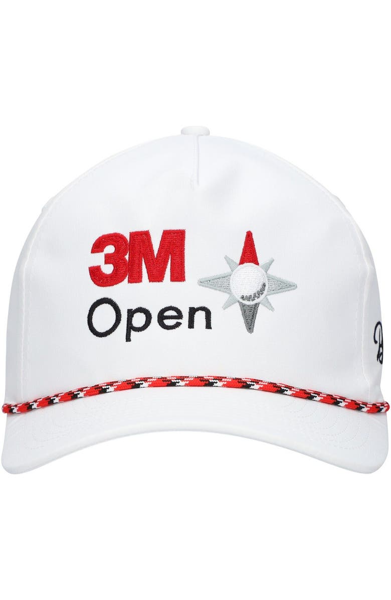 BARSTOOL GOLF Men's Barstool Golf White 3M Open Rope Snapback Hat, Alternate, color, White