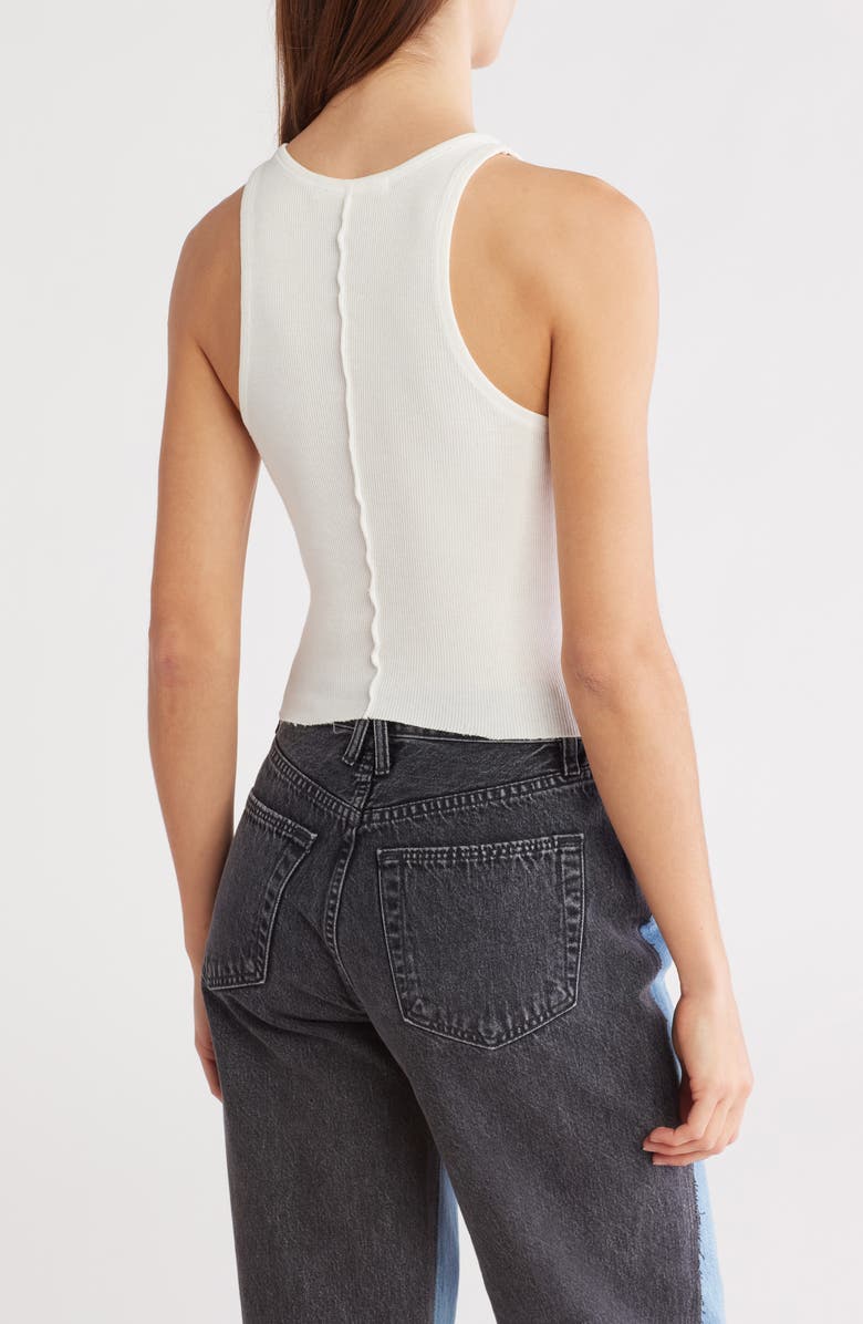 SLVRLAKE Re-Work Raw Hem Tank, Alternate, color, Natural White