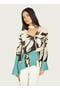 selected Cyan Green Abstract Floral