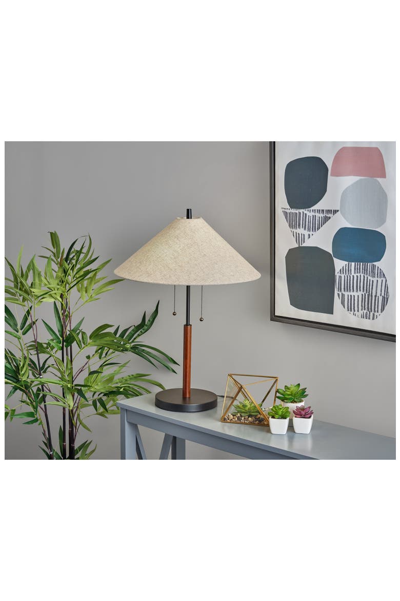 Palmer Table Lamp, Alternate, color, BLACK / WALNUT WOOD