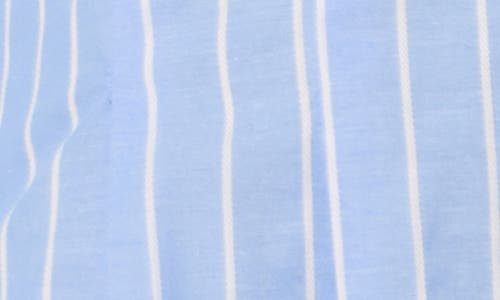Joe's Stripe Pleated Cotton Button-up Shirt In Blue/white Stripe