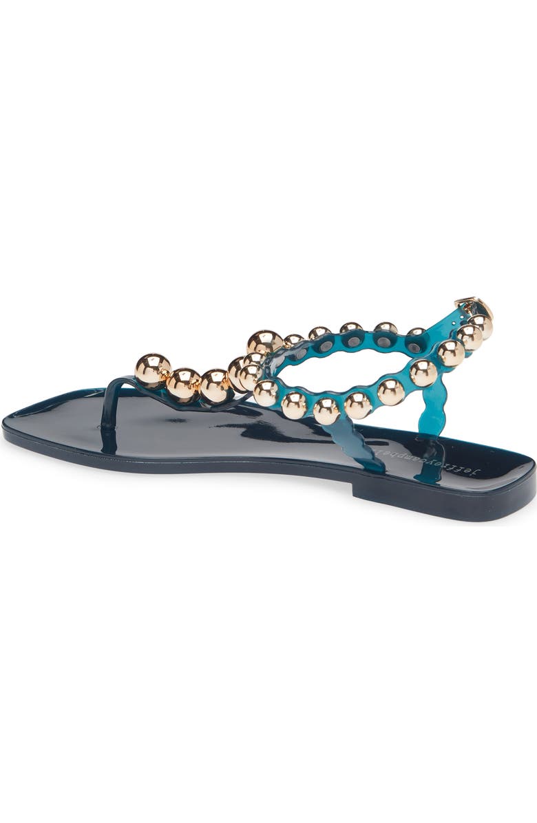 Jeffrey Campbell Plated Embellished Sandal, Alternate, color, Teal Gold