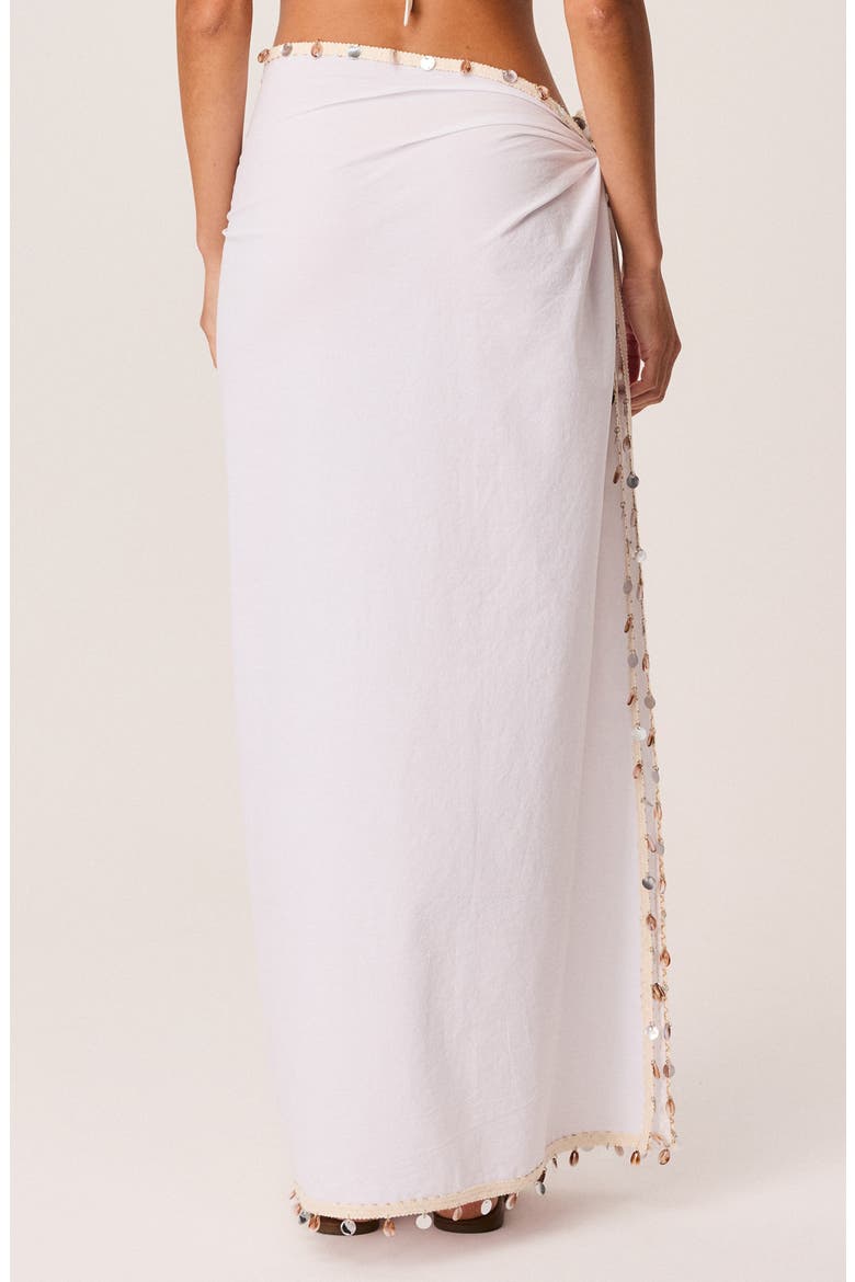 Zelie Shell Wrap Maxi Skirt, Alternate, color, WHITE