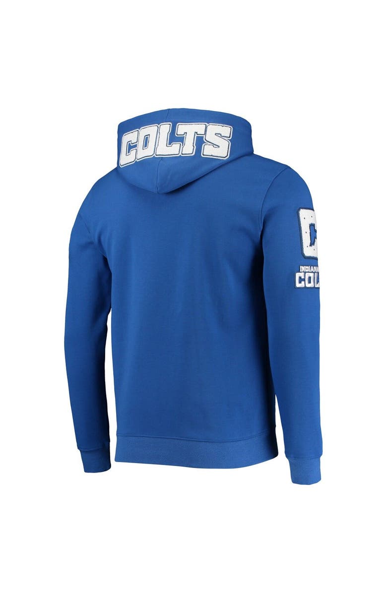 PRO STANDARD Men's Pro Standard Royal Indianapolis Colts 4-Hit Full-Zip Hoodie, Alternate, color, 