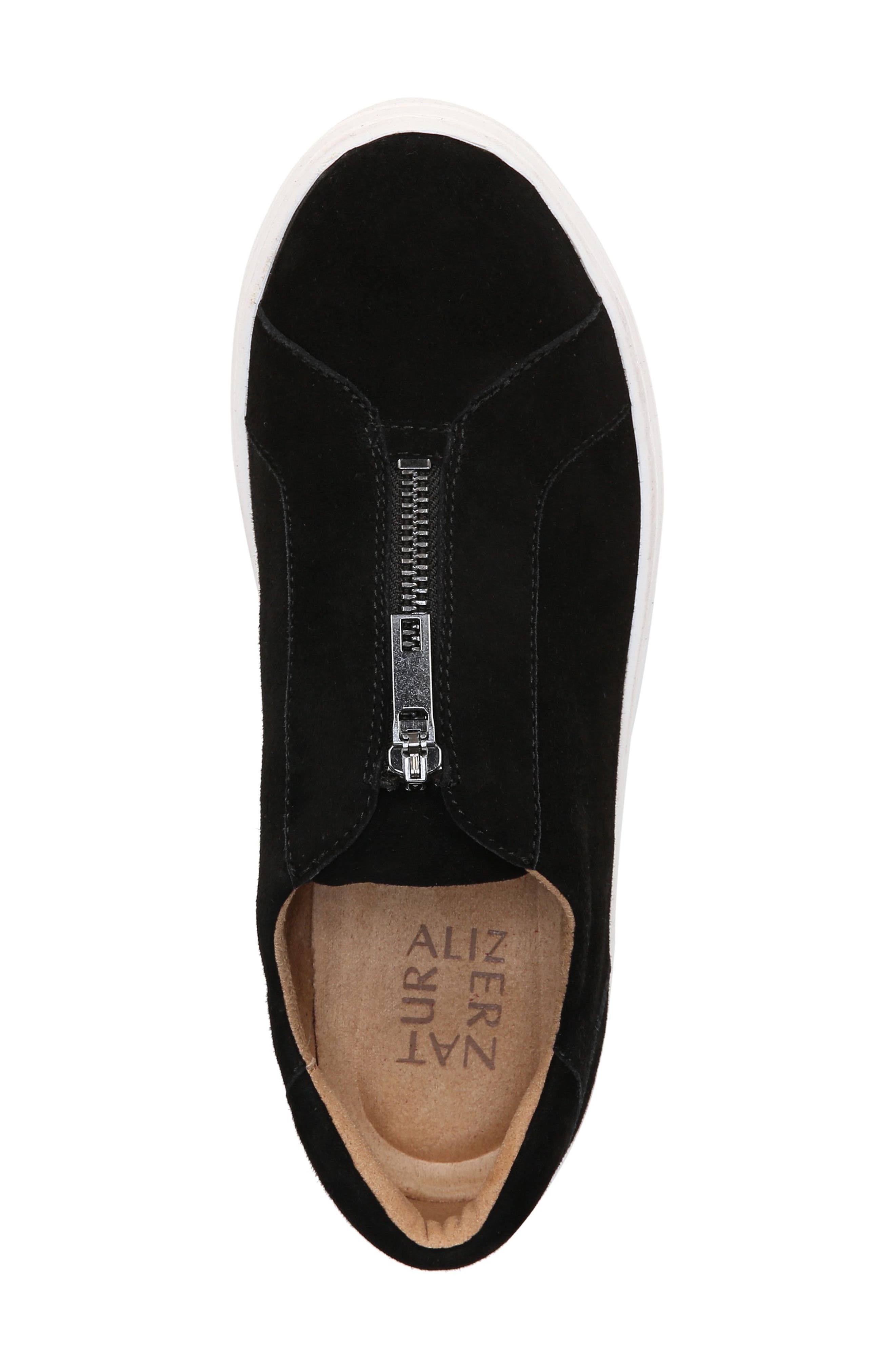 Cyan Slip-On Sneaker, Alternate, color, BLACK SUEDE