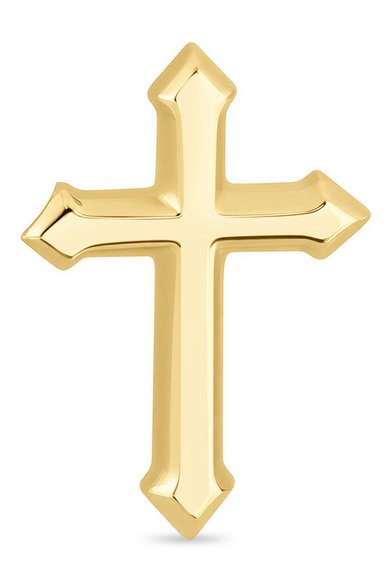14K Gold Cross Stud Earrings, Alternate, color, 14K YELLOW GOLD