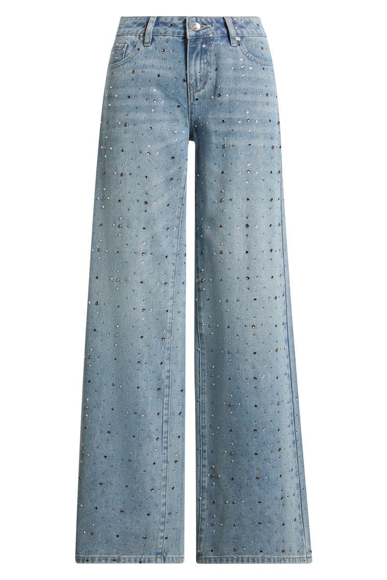 Mixed Stone Low Rise Wide Leg Jeans, Alternate, color, MEDIUM VINTAGE WASH