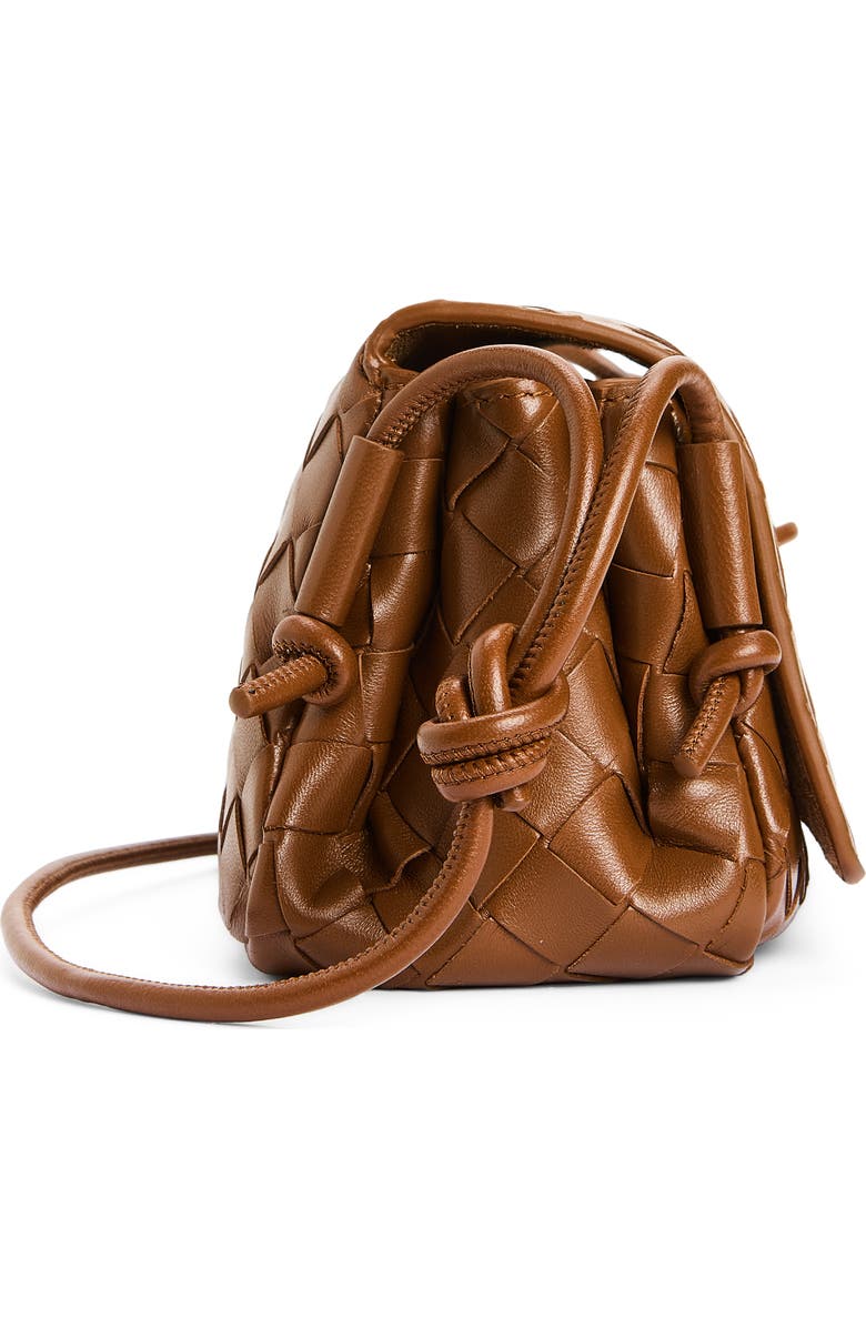 Bottega Veneta Discoteca Intrecciato Leather Crossbody Pouch, Alternate, color, 2376 Tannin-Gold