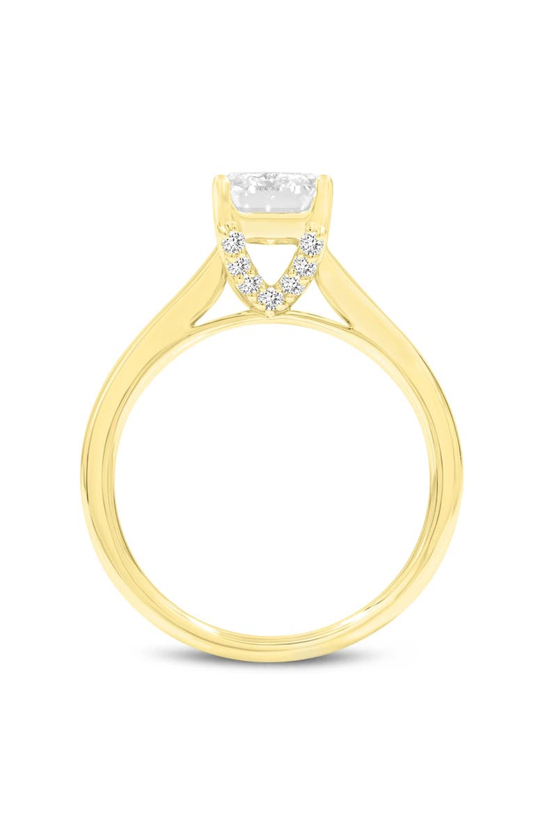 LuvMyJewelry Narine 14K Yellow Gold Emerald Cut Lab Grown Diamond Hidden Halo Engagement Ring - 2.15 Ct, Alternate, color, 14K Yellow Gold