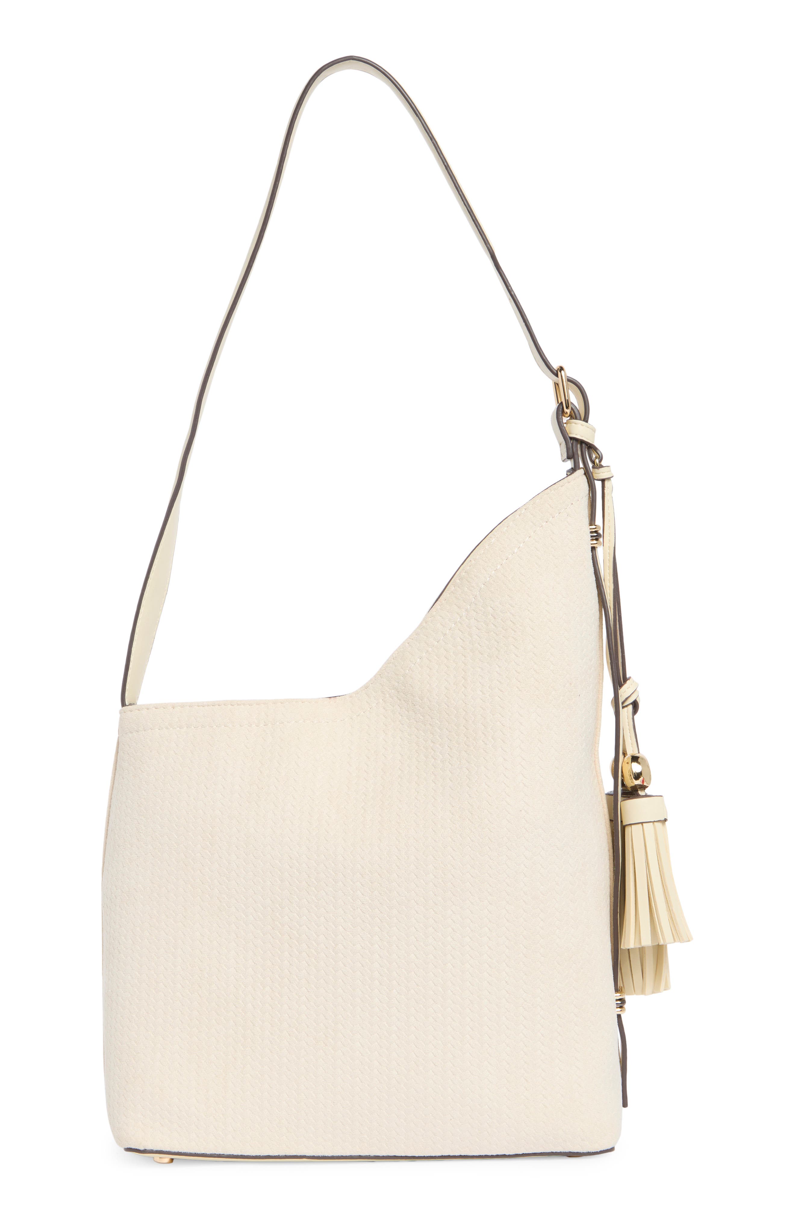 Steve Madden Fawn Shoulder Bag, Alternate, color, Cotton Deboss Suede
