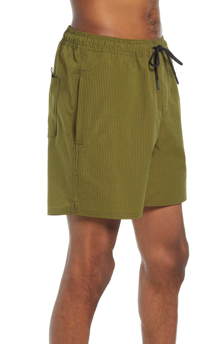 Saturdays NYC Timothy Stripe Seersucker Shorts, Alternate, color,