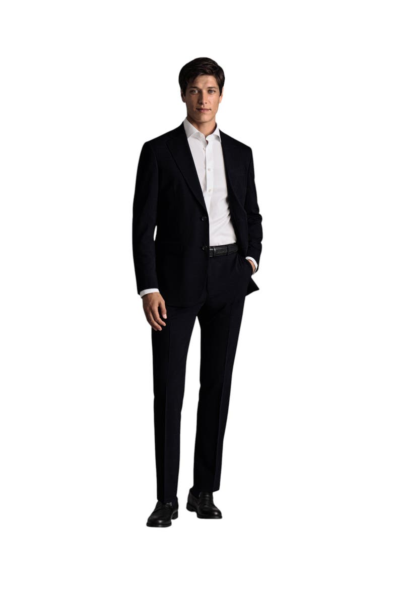 Windowpane Slim Fit Pants, Alternate, color, Navy