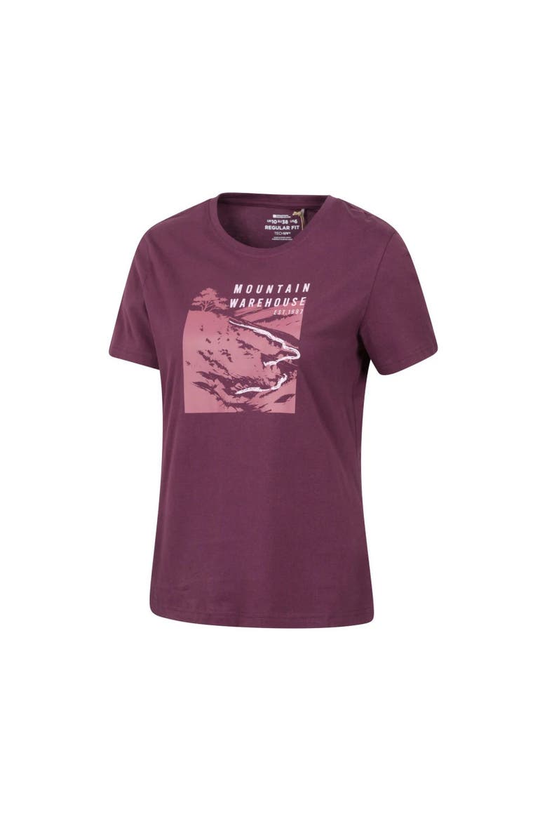 Winding Trek Printed T-Shirt, Alternate, color, Burgundy