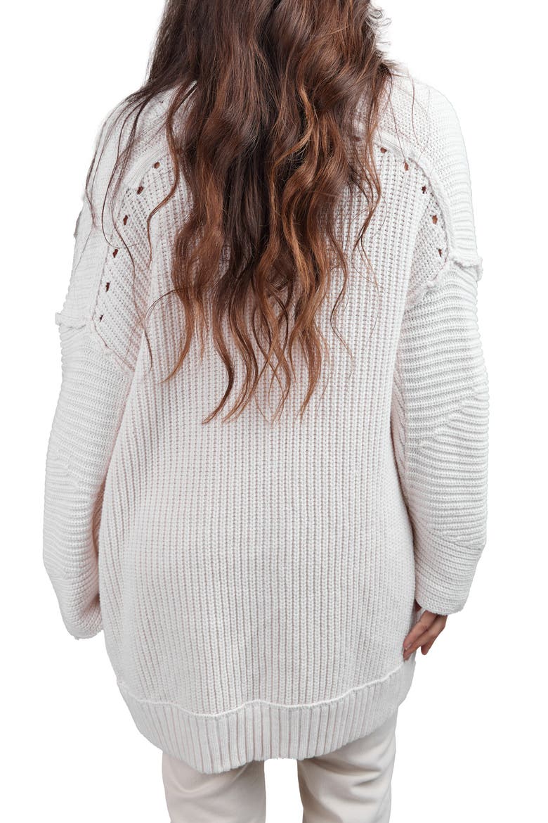 Cozy All Weather Boyfriend Cardigan, Alternate, color, IVORY