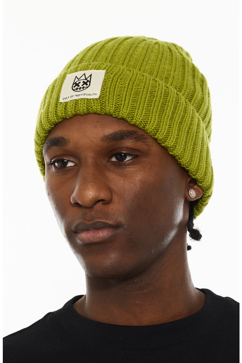 Rib Cuff Wool Blend Beanie, Alternate, color, GREEN OASIS