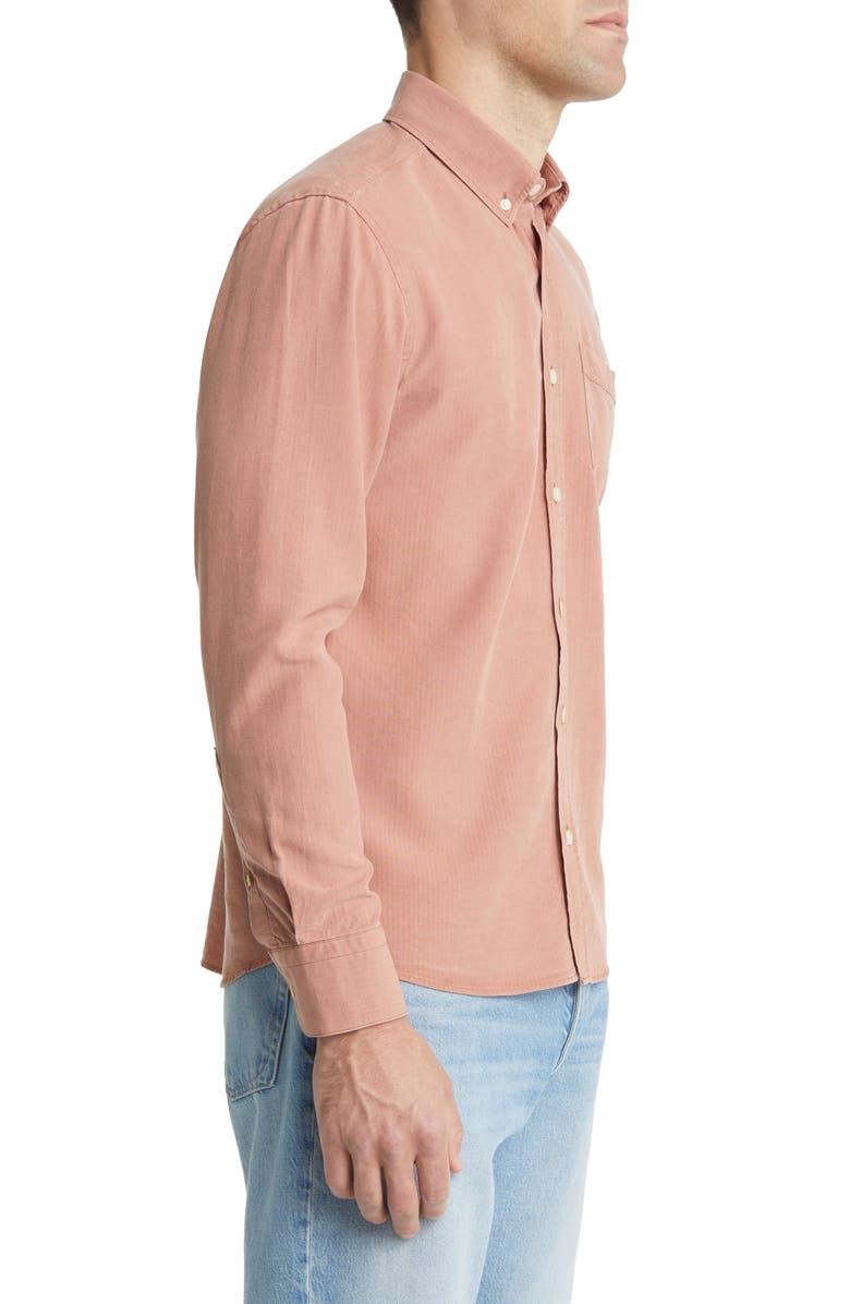 FORET Beam Ripstop Button-Down Shirt, Alternate, color, Brick