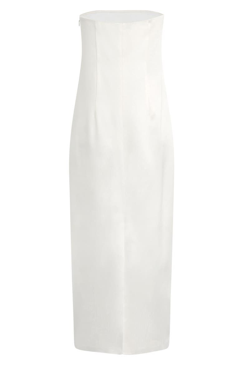 The Don't Overthink It Strapless Satin Dress, Alternate, color, IVORY