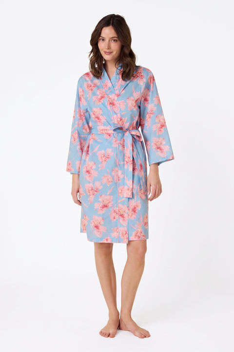 Floral Pima Cotton Robe